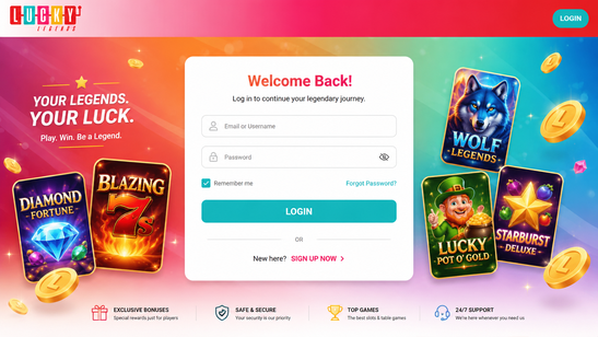 lucky legends casino Gameplay